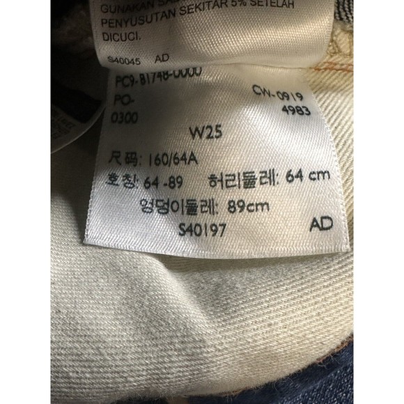 VTG Levi’s women’s 701 Straight Regular Blue Jeans 25" Waist Medium Dark - Picture 9 of 10